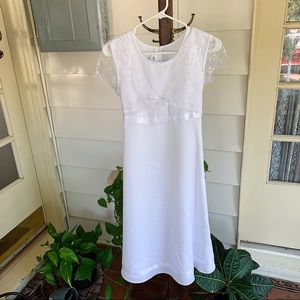 Bonnie Jean - Below the knee White Dress
